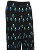 Black and blue patterned wide leg pants by Mr. Dino