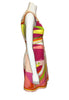 Side profile of 1960s geometric pucci mini dress