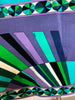 Colorful 70's geometric velvet maxi skirt