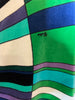 Colorful 70's geometric velvet maxi skirt