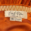 View of Mary McFadden label-Mary McFadden burnt orange pleated flowy pants