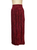 Mary McFadden dark red pleated maxi skirt