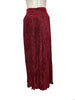 Back view-Mary McFadden dark red pleated maxi skirt