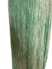 Zoomed in view on leg showing small light stain-Mary McFadden mint green pleated flowy pants