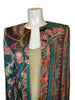 Zoomed in view-Mary McFadden jewel tone texture printed jacket
