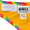 1970s Cole of California Rainbow Stripe Terry Cloth Bikini