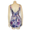 purple floral swimsuit dress