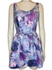 purple floral swimsuit dress