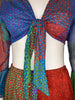 floral color-block wrap top & shorts