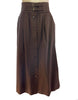 Brown Midi Button-up Skirt