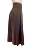 Brown Midi Button-up Skirt