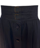 Black Midi Button-up Skirt