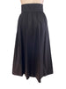 Black Midi Button-up Skirt