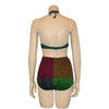 floral color-block 2 piece bikini