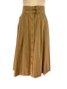 Tan Midi Button-up Skirt