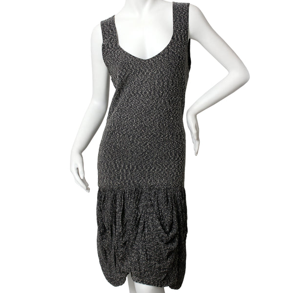 Full length view of mannequin wearing Missoni Grey Boucle Knit Tank Dress