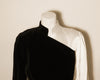 Thierry Mugler 1980s Stunning White Satin & Black Velvet Evening Jacket