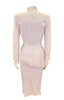 Back view Thierry Mugler 1980s Lavender Jacket and skirt set