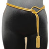 gold snake chain belt with gold chain tassels