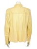 yellow leather jacket with white zipper