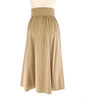 Tan Midi Button-up Skirt