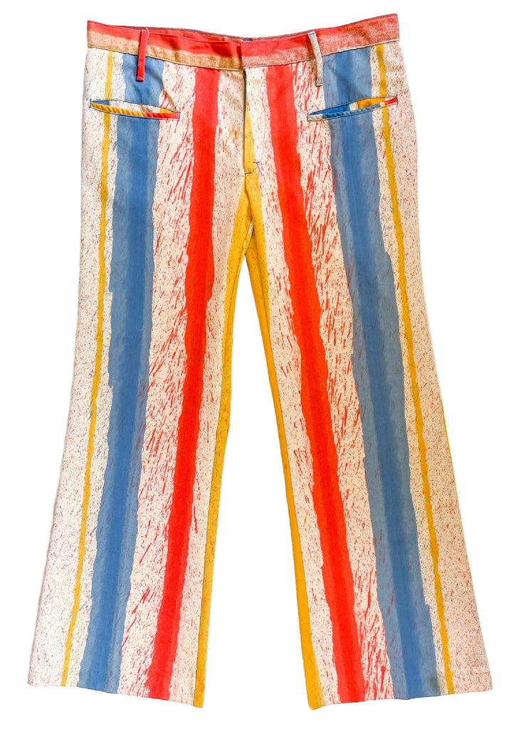 1970s UFO Vertical Striped Pants
