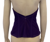 Purple lace and rayon stretch bustier corset top with front zipper