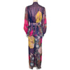 Back View (Colorful Hanae Mori floral printed silk chiffon with bow collar and belt)
