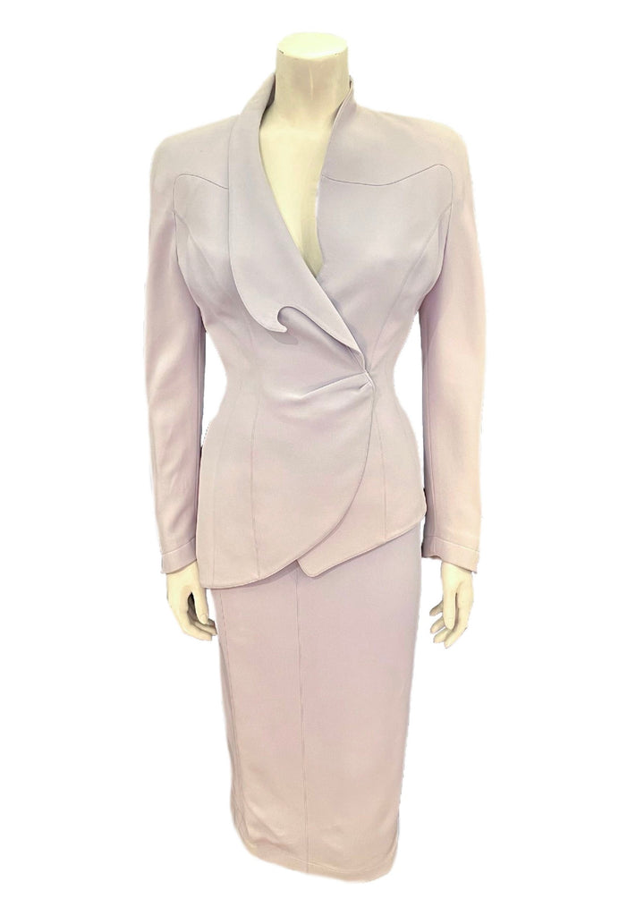Thierry Mugler 1980s Lavender Jacket and skirt set