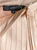 beige pinstripe leather pants