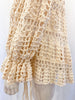 Cream balloon sleeve crochet a-line tunic