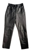 high waisted black leather pants