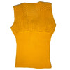 Marigold crochet knit sweater vest, back view