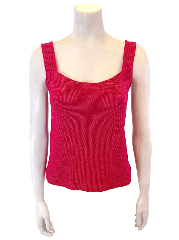 pink knit tank top