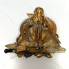 1980s Maximal Art Clock Brooch w/ Cherub, Rose & Hand