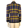 1980s Escada Primary Colors Plaid Blazer