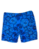 blue hawaiian floral print swim shorts