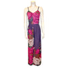 Front View jumper only (Colorful Hanae Mori floral printed silk chiffon with bow collar and belt)
