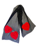 Moschino Silk Chiffon Heart Scarf