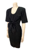 Side angle view-Mugler 1980s Tie Front Dress