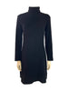 1960s Pierre Cardin Black Turtleneck Mini Dress