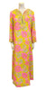 yellow & pink floral sparkle kaftan 