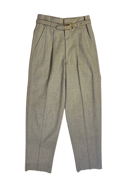 Swankys Vintage 40s-50s Dark grey Buckle Back Fleck Trousers | Swankys  Vintage