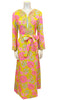 yellow & pink floral sparkle kaftan
