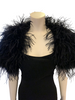 Shoulder shrug  in black feathers lays across shoulders  Also available in white. 