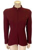 Front view-Mugler 1980s Burgundy Fishtail Jacket