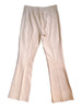 beige pinstripe leather pants