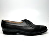 Black pebble leather oxford shoe