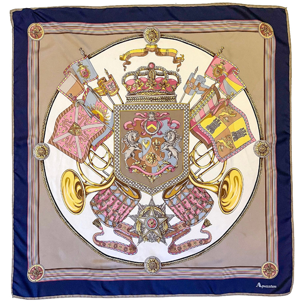 Aquascutum Royal Fanfare Silk Scarf