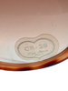 Amber tortoise color plastic sunglass with triangle cutout on sides and amber lenses
